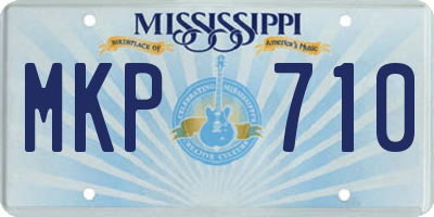 MS license plate MKP710