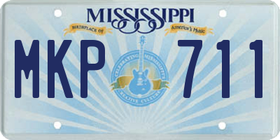MS license plate MKP711