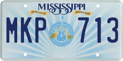 MS license plate MKP713
