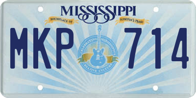 MS license plate MKP714