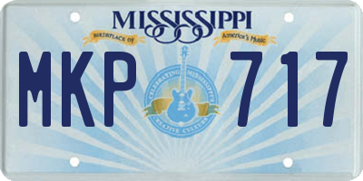 MS license plate MKP717