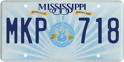 MS license plate MKP718