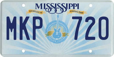 MS license plate MKP720