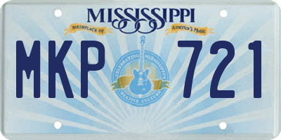 MS license plate MKP721