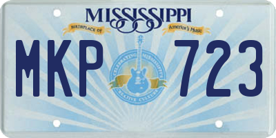 MS license plate MKP723