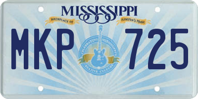 MS license plate MKP725