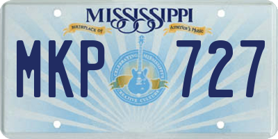 MS license plate MKP727
