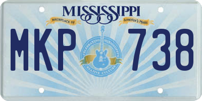 MS license plate MKP738