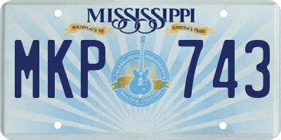MS license plate MKP743