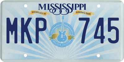 MS license plate MKP745