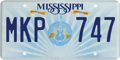MS license plate MKP747