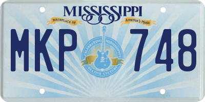 MS license plate MKP748