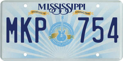 MS license plate MKP754