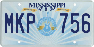 MS license plate MKP756