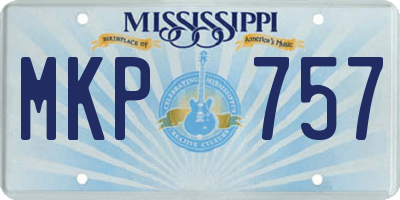 MS license plate MKP757