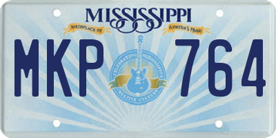 MS license plate MKP764
