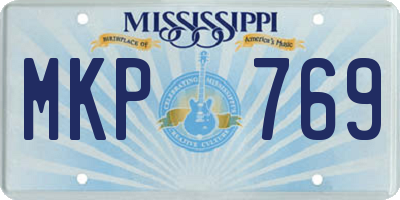 MS license plate MKP769