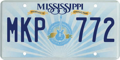 MS license plate MKP772