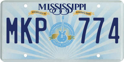 MS license plate MKP774