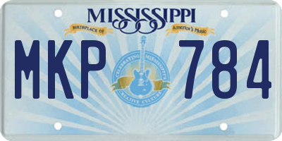 MS license plate MKP784