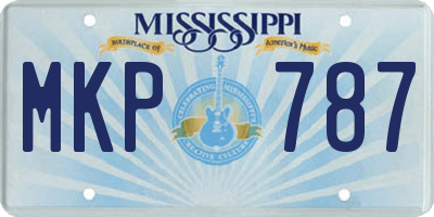 MS license plate MKP787