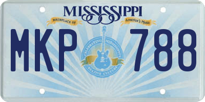 MS license plate MKP788