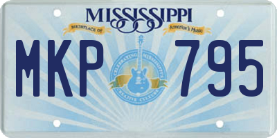 MS license plate MKP795
