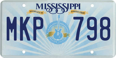 MS license plate MKP798