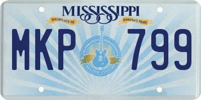 MS license plate MKP799