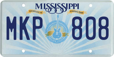 MS license plate MKP808