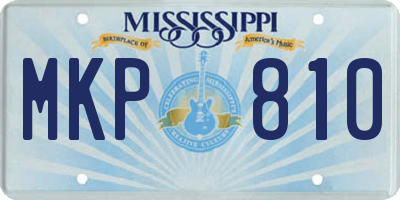 MS license plate MKP810