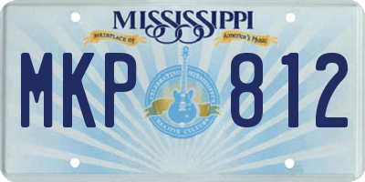 MS license plate MKP812