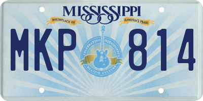 MS license plate MKP814