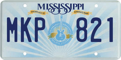MS license plate MKP821