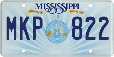 MS license plate MKP822