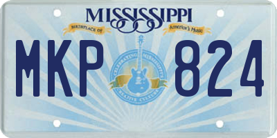 MS license plate MKP824