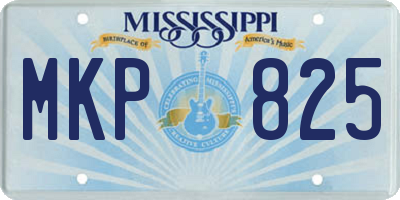 MS license plate MKP825