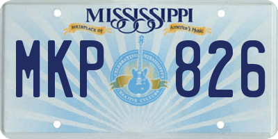 MS license plate MKP826