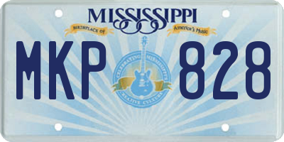 MS license plate MKP828