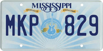 MS license plate MKP829