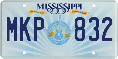 MS license plate MKP832