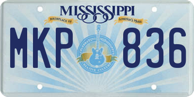 MS license plate MKP836
