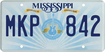 MS license plate MKP842