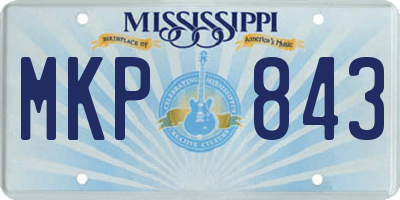 MS license plate MKP843
