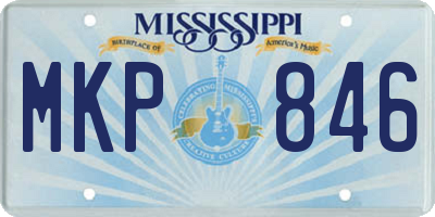 MS license plate MKP846
