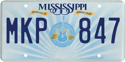 MS license plate MKP847