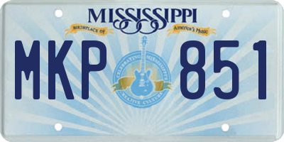 MS license plate MKP851