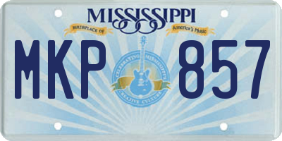 MS license plate MKP857
