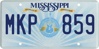MS license plate MKP859