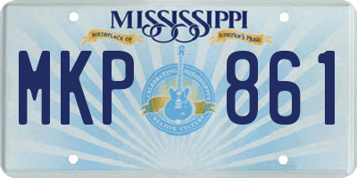 MS license plate MKP861